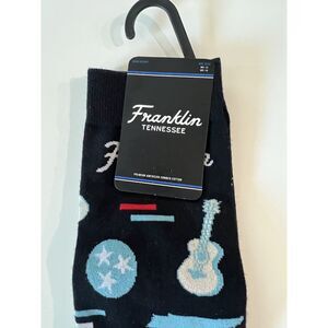 Mens Franklin Tennessee Custom Guitar Combed Cotton Dress Socks sz 6-13